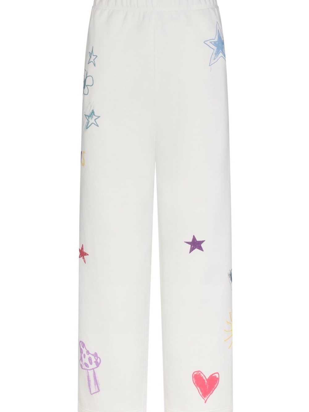 SKIMS Cotton Fleece Straight Leg in Marble Multi Doodle 2X